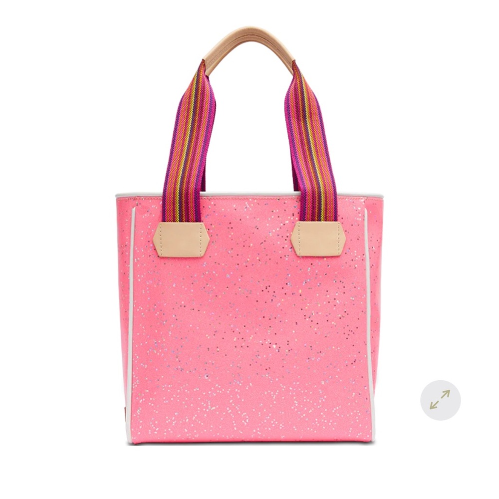 Consuela Pink Glitter Tote Bag